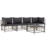 5-piece garden furniture set and anthracite PE rattan cushions by vidaXL, Outdoor sofas - Ref: Foro24-3186701, Price: 392,50 ...