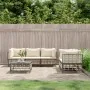 Juego de muebles de jardín 6 pzas y cojines ratán PE antracita de vidaXL, Sofás de exterior - Ref: Foro24-3186704, Precio: 50...