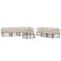 Juego de muebles de jardín 8 pzas y cojines ratán PE antracita de vidaXL, Sofás de exterior - Ref: Foro24-3186706, Precio: 65...