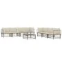 Juego de muebles de jardín 8 pzas y cojines ratán PE antracita de vidaXL, Sofás de exterior - Ref: Foro24-3186706, Precio: 65...