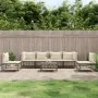 Set muebles de jardín 7 pzas y cojines ratán PE gris antracita de vidaXL, Sofás de exterior - Ref: Foro24-3186722, Precio: 55...