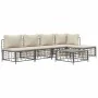 Juego de muebles de jardín 6 pzas cojines antracita ratán PE de vidaXL, Sofás de exterior - Ref: Foro24-3186736, Precio: 443,...