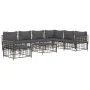 Garden furniture set 8 pieces and anthracite PE rattan cushions by vidaXL, Outdoor sofas - Ref: Foro24-3186769, Price: 635,94...