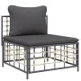Garden furniture set 8 pieces and anthracite PE rattan cushions by vidaXL, Outdoor sofas - Ref: Foro24-3186769, Price: 635,94...