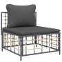 Gartenmöbel-Set 8-teilig und anthrazitfarbene PE-Rattan-Kissen von vidaXL, Outdoor-Sofas - Ref: Foro24-3186769, Preis: 635,94...