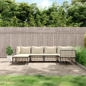 Garden furniture set 6 pieces anthracite cushions PE rattan by vidaXL, Outdoor sofas - Ref: Foro24-3186770, Price: 470,73 €, ...