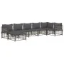 Garden furniture set 7 pieces with anthracite gray PE rattan cushions by vidaXL, Outdoor sofas - Ref: Foro24-3186775, Price: ...