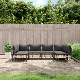 Garden furniture set 6 pieces anthracite cushions PE rattan by vidaXL, Outdoor sofas - Ref: Foro24-3186787, Price: 469,50 €, ...