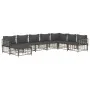 Garden furniture set 8 pieces and anthracite PE rattan cushions by vidaXL, Outdoor sofas - Ref: Foro24-3186791, Price: 611,62...