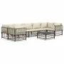 Garden furniture set 8 pieces and anthracite PE rattan cushions by vidaXL, Outdoor sofas - Ref: Foro24-3186802, Price: 659,27...