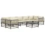 Garden furniture set 8 pieces and anthracite PE rattan cushions by vidaXL, Outdoor sofas - Ref: Foro24-3186802, Price: 659,27...
