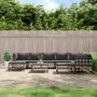 Garden furniture set 10 pieces and anthracite PE rattan cushions by vidaXL, Outdoor sofas - Ref: Foro24-3186809, Price: 792,0...