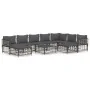 Garden furniture set 10 pieces and anthracite PE rattan cushions by vidaXL, Outdoor sofas - Ref: Foro24-3186809, Price: 792,0...