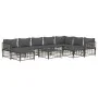 Garden furniture set 10 pieces and anthracite PE rattan cushions by vidaXL, Outdoor sofas - Ref: Foro24-3186809, Price: 792,0...
