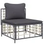 Garden furniture set 10 pieces and anthracite PE rattan cushions by vidaXL, Outdoor sofas - Ref: Foro24-3186809, Price: 792,0...