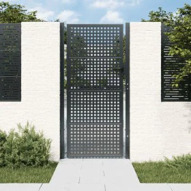 Anthracite gray steel garden gate 105x225 cm by vidaXL, garden gates - Ref: Foro24-154563, Price: 257,49 €, Discount: %