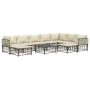 Juego de muebles de jardín 10 pzas y cojines ratán PE antracita de vidaXL, Sofás de exterior - Ref: Foro24-3186808, Precio: 8...