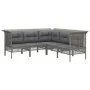 Set de muebles de jardín 6 pzas y cojines ratán sintético gris de vidaXL, Conjuntos de jardín - Ref: Foro24-3187548, Precio: ...
