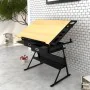 Mesa de dibujo inclinable con 2 cajones y taburete de vidaXL, Mesas para arte y dibujo - Ref: Foro24-20087, Precio: 201,92 €,...