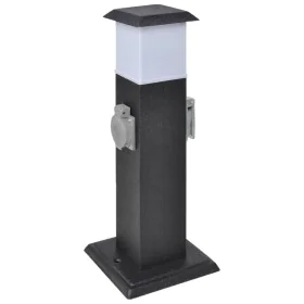 Columna con enchufes y lámpara para el jardín negra de vidaXL, Enchufes de pared - Ref: Foro24-41235, Precio: 38,80 €, Descue...