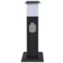 Columna con enchufes y lámpara para el jardín negra de vidaXL, Enchufes de pared - Ref: Foro24-41235, Precio: 38,80 €, Descue...