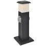 Column with sockets and black garden lamp by vidaXL, wall sockets - Ref: Foro24-41235, Price: 38,80 €, Discount: %