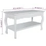Mesa de centro de 2 niveles de MDF blanca de vidaXL, Mesas de centro - Ref: Foro24-60629, Precio: 138,28 €, Descuento: %