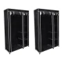 Armarios de tela 2 unidades negro de vidaXL, Armarios roperos - Ref: Foro24-60720, Precio: 79,85 €, Descuento: %