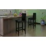 Taburetes de bar 6 unidades de cuero artificial negro de vidaXL, Taburetes de cocina - Ref: Foro24-160716, Precio: 598,87 €, ...