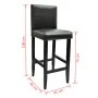 Taburetes de bar 6 unidades de cuero artificial negro de vidaXL, Taburetes de cocina - Ref: Foro24-160716, Precio: 598,87 €, ...