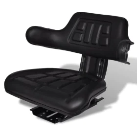 Asiento de tractor con respaldo negro de vidaXL, Accesorios y piezas para tractores - Ref: Foro24-210202, Precio: 104,44 €, D...