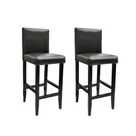 Küchenhocker 2 Einheiten aus schwarzem Kunstleder von vidaXL, Küchenhocker - Ref: Foro24-240071, Preis: 204,80 €, Rabatt: %