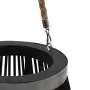 Portavelas colgante bambú negro 60 cm de vidaXL, Candelabros - Ref: Foro24-246813, Precio: 53,41 €, Descuento: %