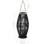 Portavelas colgante bambú negro 60 cm de vidaXL, Candelabros - Ref: Foro24-246813, Precio: 53,41 €, Descuento: %