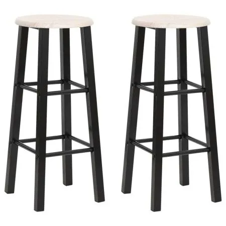 Taburetes de cocina 2 unidades MDF negros de vidaXL, Taburetes de cocina - Ref: Foro24-284388, Precio: 61,82 €, Descuento: %