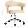 Silla de comedor giratoria madera curvada cuero sintético crema de vidaXL, Sillas de comedor - Ref: Foro24-287417, Precio: 14...