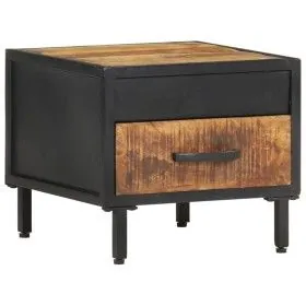 Mesita de noche de madera de mango rugosa 40x40x35 cm de vidaXL, Mesitas de noche - Ref: Foro24-288472, Precio: 71,86 €, Desc...