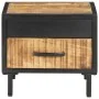 Mesita de noche de madera de mango rugosa 40x40x35 cm de vidaXL, Mesitas de noche - Ref: Foro24-288472, Precio: 71,86 €, Desc...
