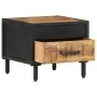 Mesita de noche de madera de mango rugosa 40x40x35 cm de vidaXL, Mesitas de noche - Ref: Foro24-288472, Precio: 71,86 €, Desc...