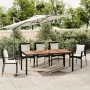 Gartentisch aus schwarzem PE-Rattan und massivem Akazienholz von vidaXL, Gartentische - Ref: Foro24-319554, Preis: 184,44 €, ...