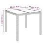 Mesa de jardín superficie de vidrio ratán PE negro 90x90x75 cm de vidaXL, Mesas de jardín - Ref: Foro24-319895, Precio: 111,6...