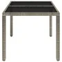 Mesa de jardín superficie de vidrio ratán PE gris 90x90x75 cm de vidaXL, Mesas de jardín - Ref: Foro24-319896, Precio: 105,98...