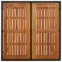Mesa de jardín superficie de madera ratán PE negro 90x90x75 cm de vidaXL, Mesas de jardín - Ref: Foro24-319897, Precio: 155,4...