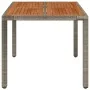 Garden table with gray PE rattan wood surface 90x90x75 cm by vidaXL, Garden tables - Ref: Foro24-319898, Price: 114,60 €, Dis...