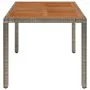 Garden table with gray PE rattan wood surface 90x90x75 cm by vidaXL, Garden tables - Ref: Foro24-319898, Price: 114,60 €, Dis...