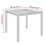 Garden table with gray PE rattan wood surface 90x90x75 cm by vidaXL, Garden tables - Ref: Foro24-319898, Price: 114,60 €, Dis...