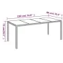 Gartentisch Glasoberfläche PE Rattan schwarz 190x90x75 cm von vidaXL, Gartentische - Ref: Foro24-319903, Preis: 225,69 €, Rab...