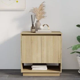Aparador de madera contrachapada roble Sonoma 70x41x75 cm de vidaXL, Aparadores - Ref: Foro24-809542, Precio: 71,43 €, Descue...