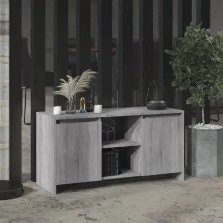 Mueble de TV madera de ingeniería gris Sonoma 102x37,5x52,5 cm de vidaXL, Muebles TV - Ref: Foro24-813021, Precio: 74,12 €, D...