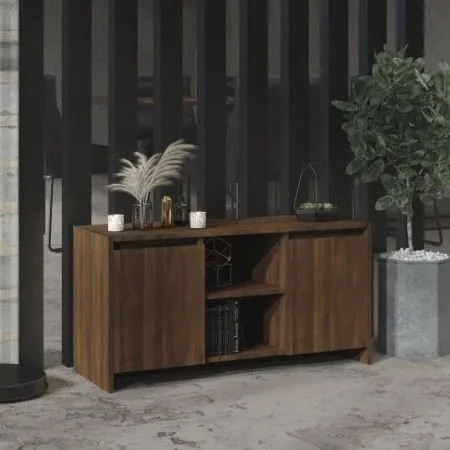 Mueble de TV madera de ingeniería marrón roble 102x37,5x52,5cm de vidaXL, Muebles TV - Ref: Foro24-813022, Precio: 70,48 €, D...